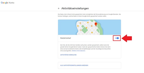 Google, Standortverlauf, Google Standortverlauf deaktivieren, Google Standortdaten löschen, Google Standort löschen