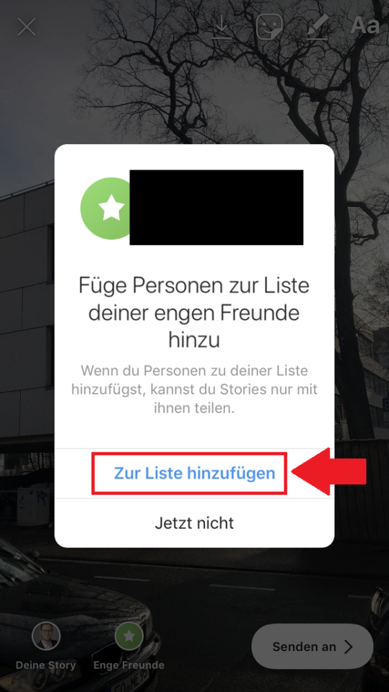 Instagram Stories, Instagram, enge Freunde