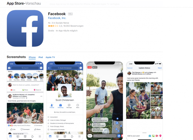 Facebook App ios