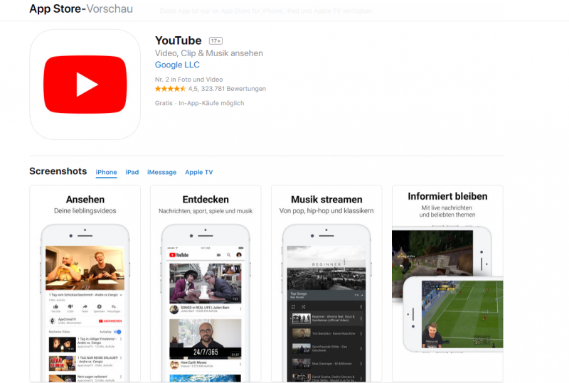 YouTube App Store