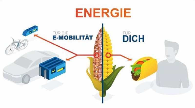 Bioabfälle zu Strom umwandeln Grafik