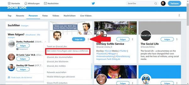 Twitter, Twitter-Liste, Twitterliste, Twitterlisten, Listen bei Twitter