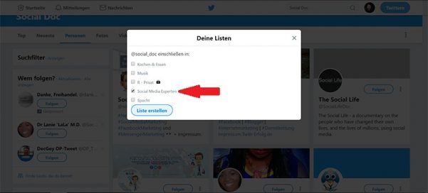 Twitter, Twitter-Liste, Twitterliste, Twitterlisten, Listen bei Twitter