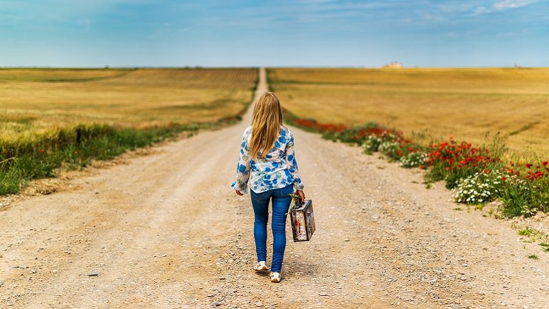 Abschied, Reise, Koffer, Aufbruch, Follower löschen