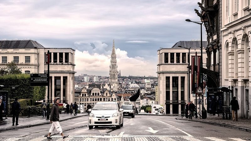 Belgien Brüssel Straße, ESC, Euro Vision Songcontest