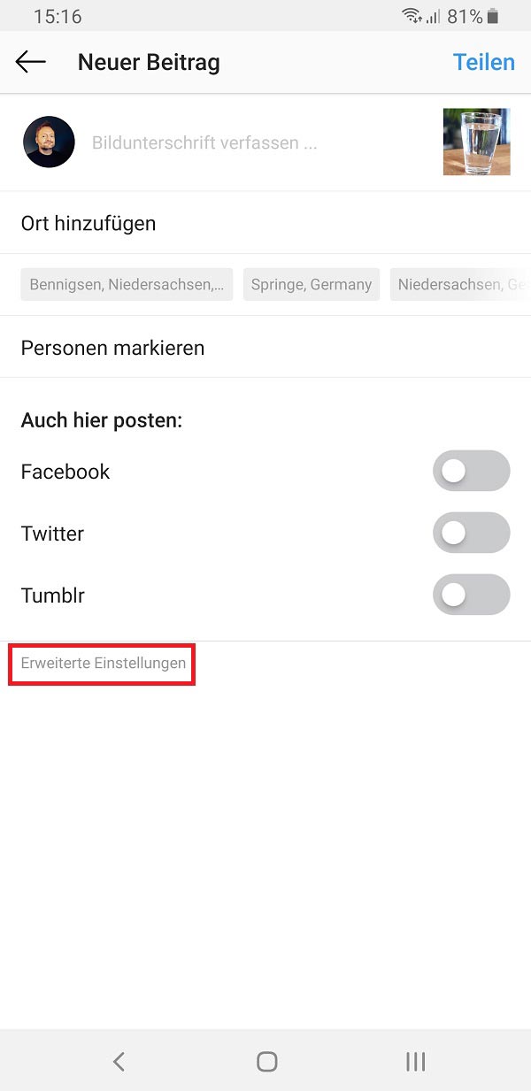 Instagram ALT-Tag, alternative Bildbeschreibungen bei Instagram