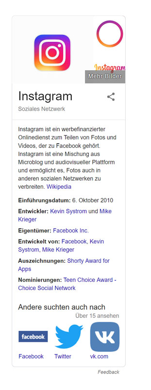 Instagram-SEO, Schema.org-Markup