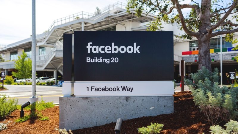 Facebook Unternehmenssitz Außenansicht Menlo Park Kalifornien
