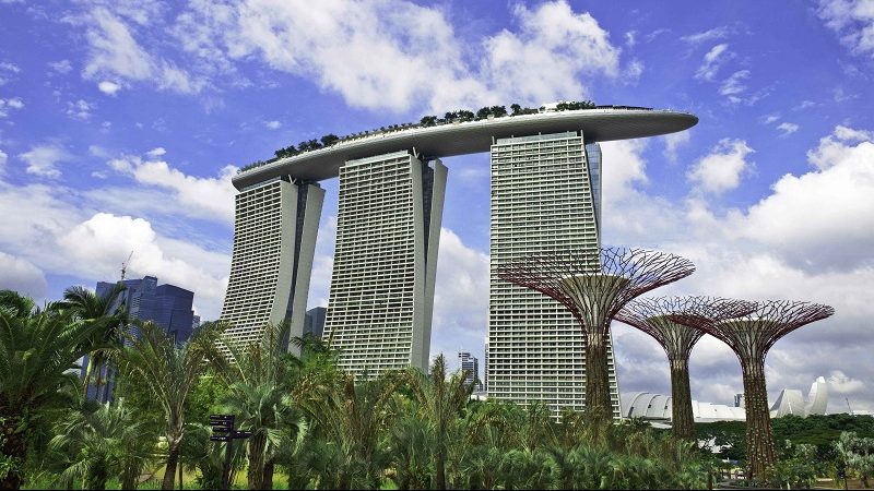 Marina Bay Sands Hotel Außenansicht