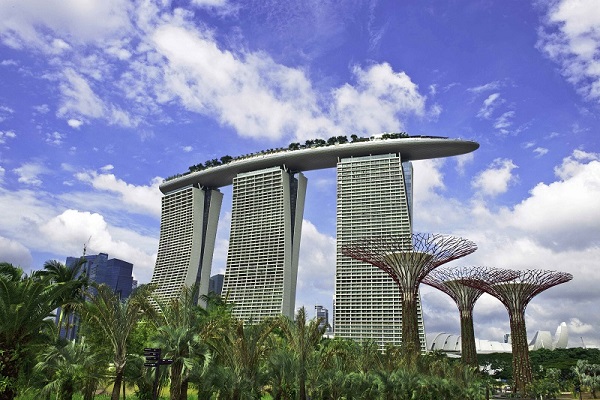 Marina Bay Sands Hotel Außenansicht