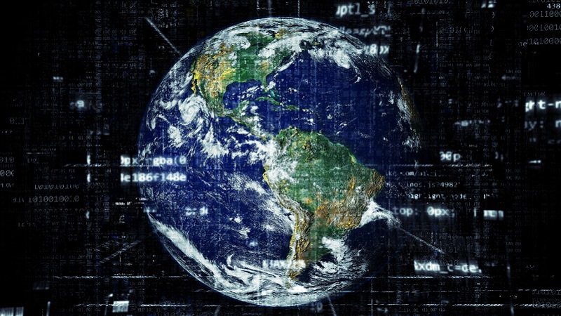 Erde, Welt, Globus, Internet, Weltraum, Orbit, eine Minute im Internet