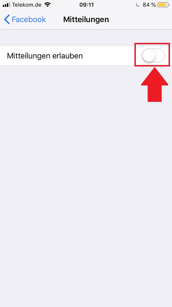 Facebook, Facebook-Benachrichtigungen deaktivieren, Facebook-Benachrichtigungen ausschalten, Push-Benachrichtigungen Facebook iPhone-Einstellungen