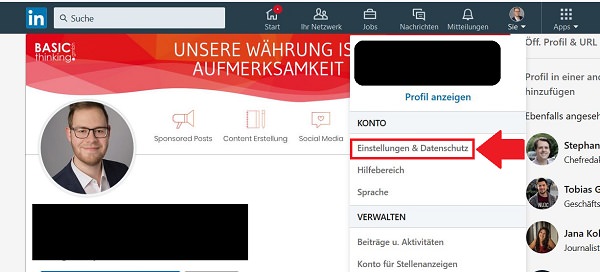 LinkedIn-Tracking deaktivieren, Linkedin Tracking, Ad Tracking bei LinkedIn deaktivieren, Linkedin Werbung deaktivieren