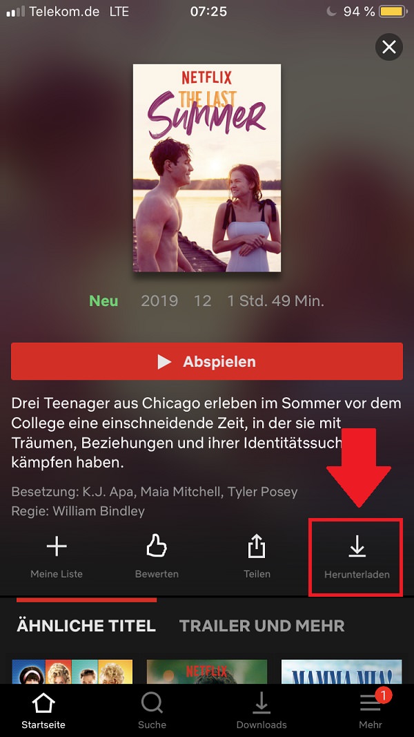 Netflix-Filme herunterladen, Netflix-Serien herunterladen