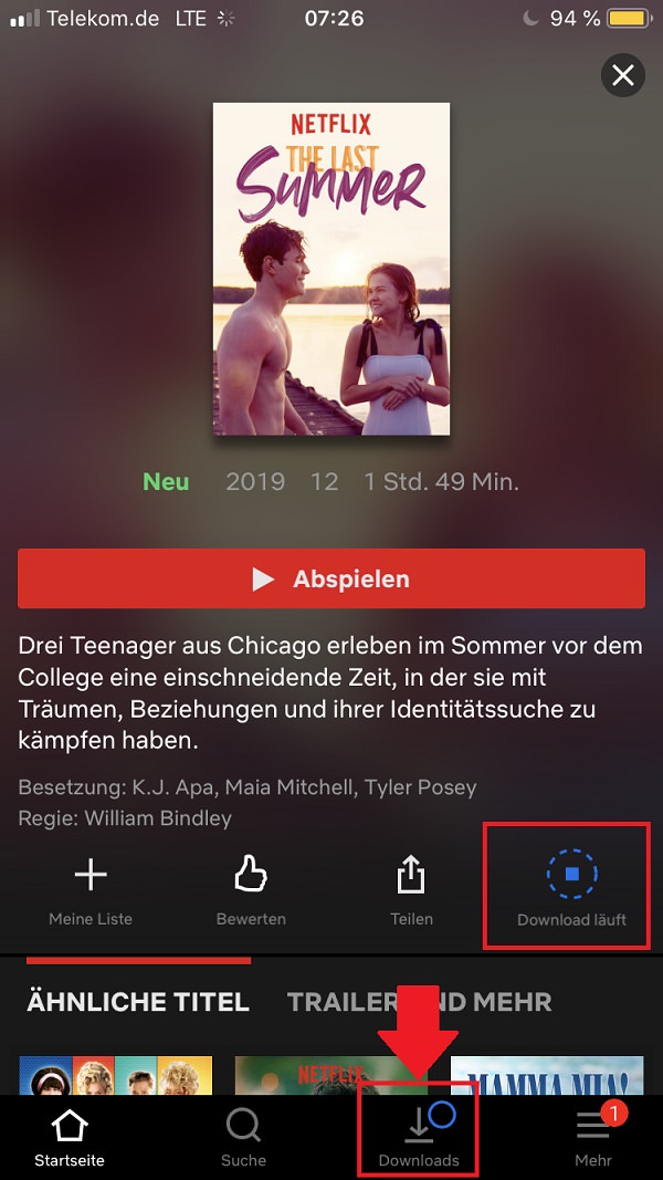 Netflix-Filme herunterladen, Netflix-Serien herunterladen