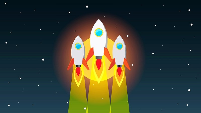 Rakete, Rocket, Raketenstart, erfolgreiche Facebook-Gruppe
