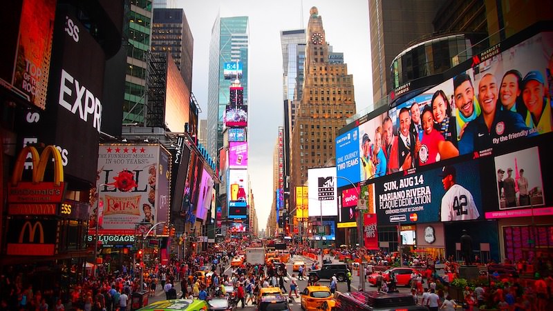 Werbung Advertorial New York Time Square