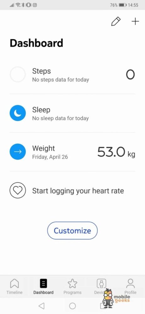 Withings Move Fittness-Uhr HealthMate App