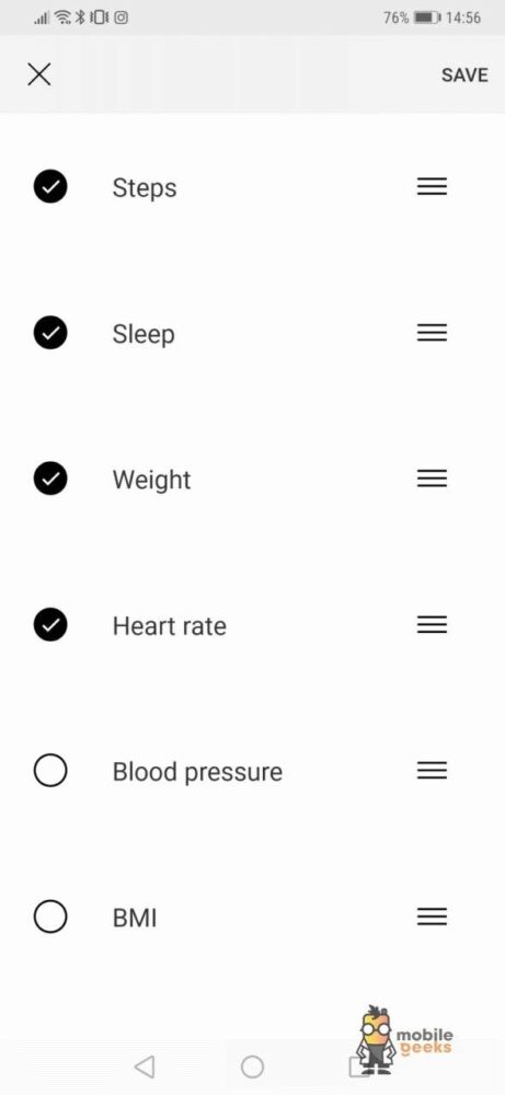 Withings Move Fittness-Uhr HealthMate App