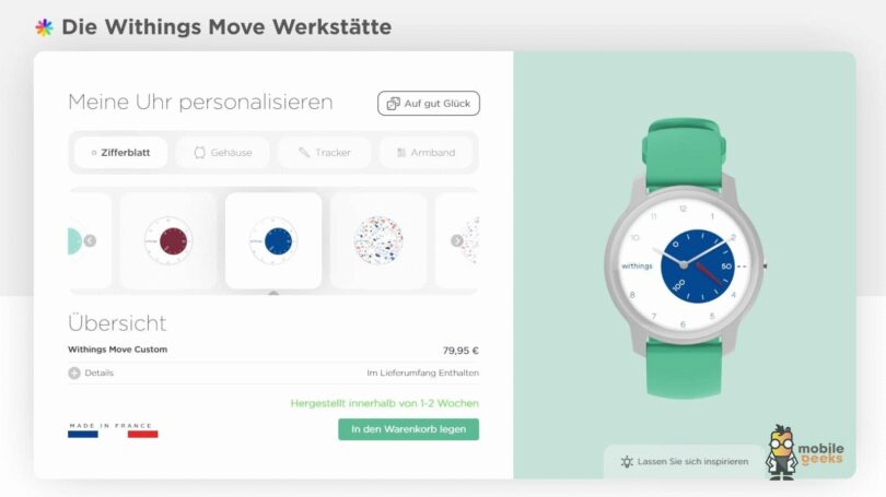 Withings Move Fittness-Uhr HealthMate App