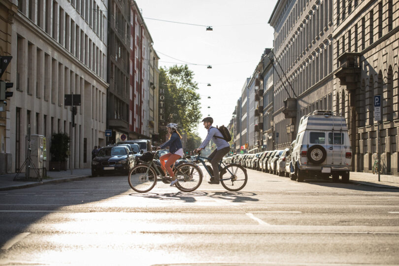E-Bike, E-Bikes, Stadt, Fahrradfahrer, Elektrofahrrad