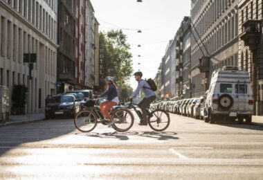 E-Bike, E-Bikes, Stadt, Fahrradfahrer, Elektrofahrrad