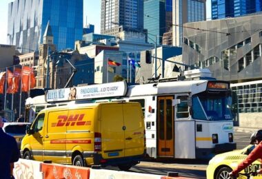 DHL, Logistik, Melbourne, Australien, Transporter, Online-Handel, E-Commerce