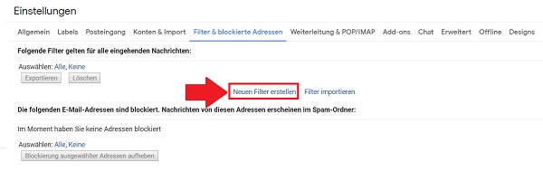 Gmail, Gmail-Spamfilter einstellen, Gmail Spam Filter erstellen, Google Mail, Google