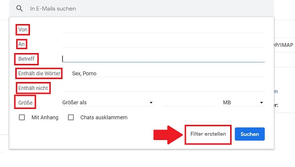 Gmail, Gmail-Spamfilter einstellen, Gmail Spam Filter erstellen, Google Mail, Google