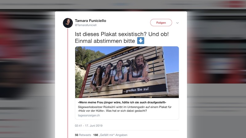 Sexismus, Rüdisühli, Werbung