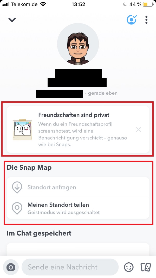 Snapchat, Snapchat Friendship Profile, Snapchat-Freundschaftsprofil, Snapchat-Freundschaft