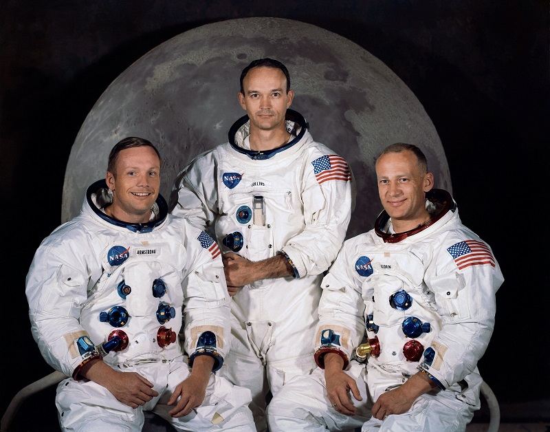 Neil Armstrong, Michael Collins, Edwin Aldrin, Mondlandung, NASA