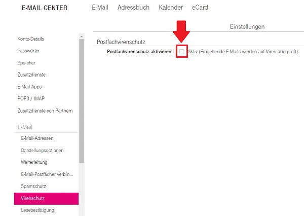 T-Online-Spamfilter einstellen, Spamschutz T-Online, Virenschutz T-Online, Telekom E-Mail