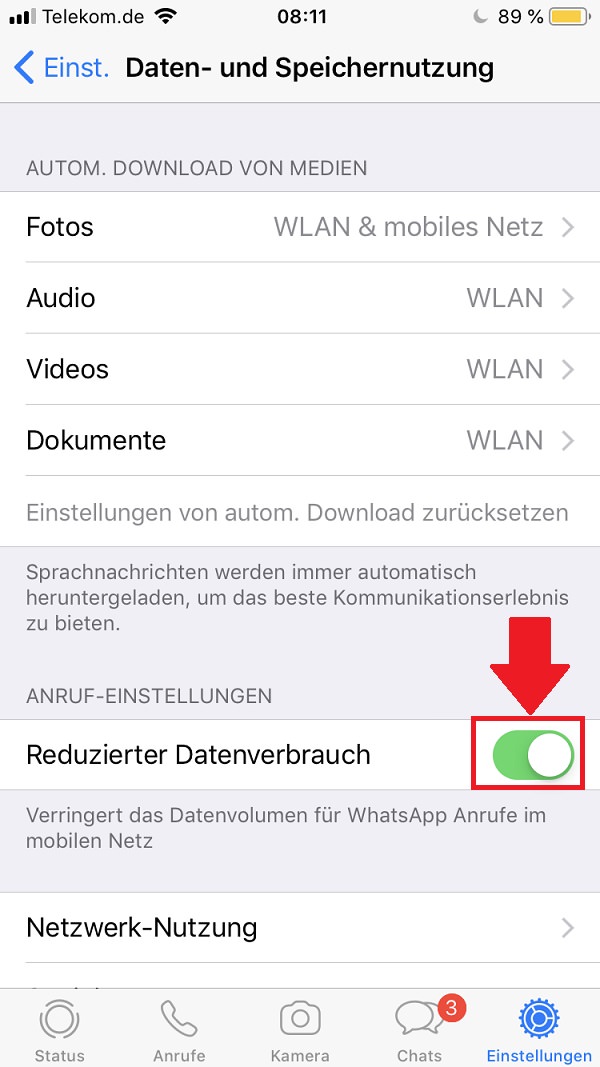 WhatsApp, WhatsApp auf iPhone, WhatsApp-Datenverbrauch, Whatsapp Datenverbrauch, WhatsApp-Datenvolumen, Whatsapp Datenvolumen sparen