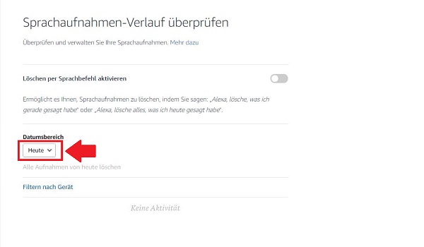 Alexa-Gespräche löschen, Alexa-Aufzeichnungen löschen, Alexa-Verlauf löschen, Amazon