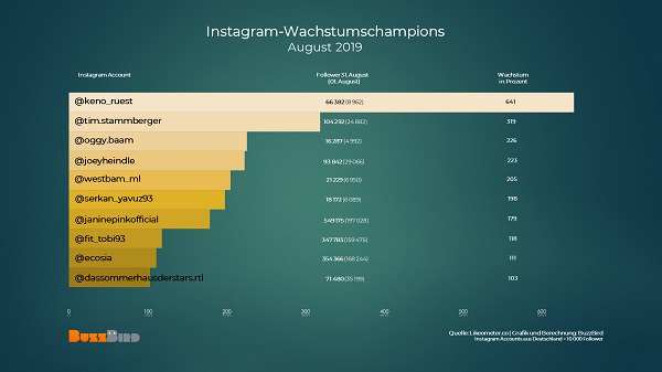 Instagram, Instagrammer, Top-Instagrammer, Aufsteiger Instagram