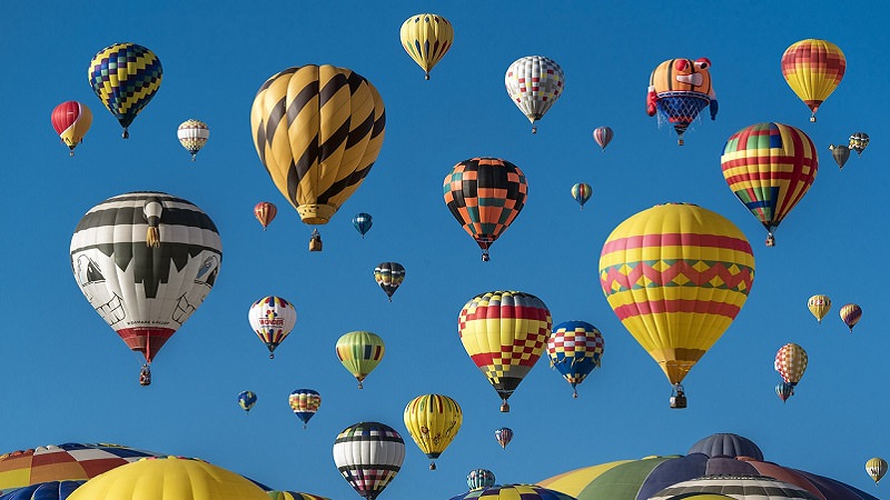 Heißluftballon, Heißluftballone, Ballone, Ballon, Aufsteiger