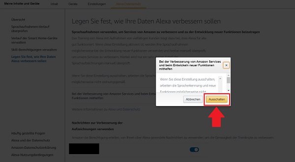 Alexa-Gespräche Auswertung verbieten, Alexa-Gespräche Analyse stoppen, Alexa-Sprachaufnahmen Analyse, Amazon Echo