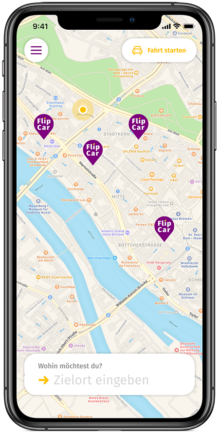 Flipcar App, Flipcar