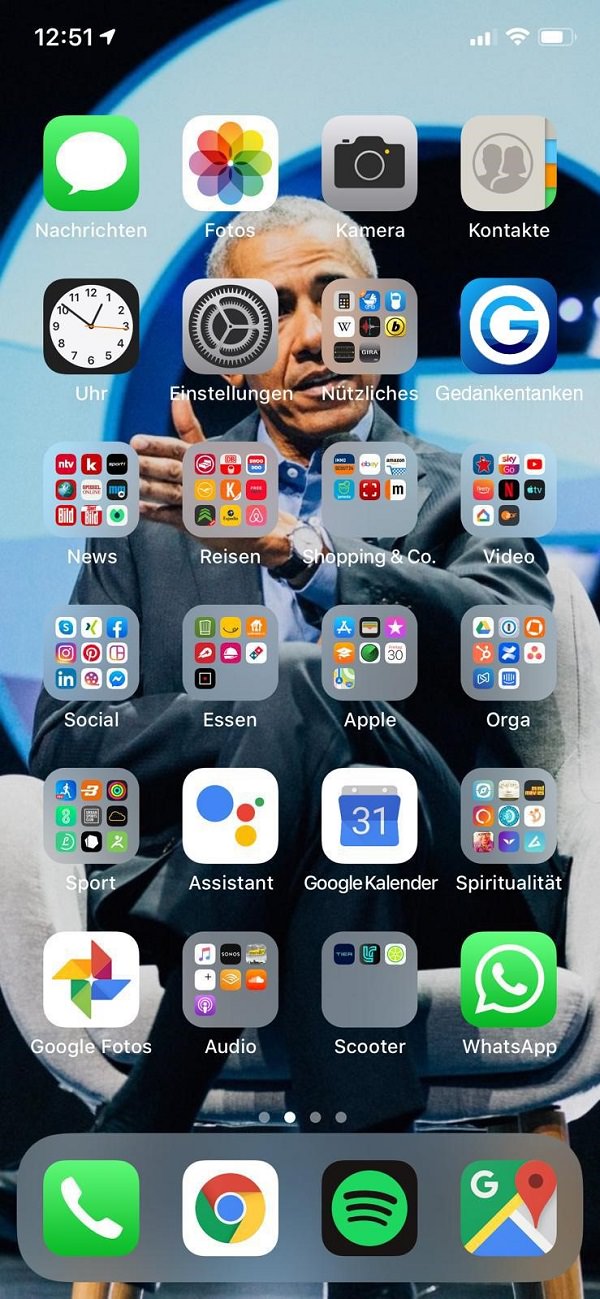 Homescreen, iPhone, Apple, Alexander Müller, GEDANKENtanken, Gedankentanken