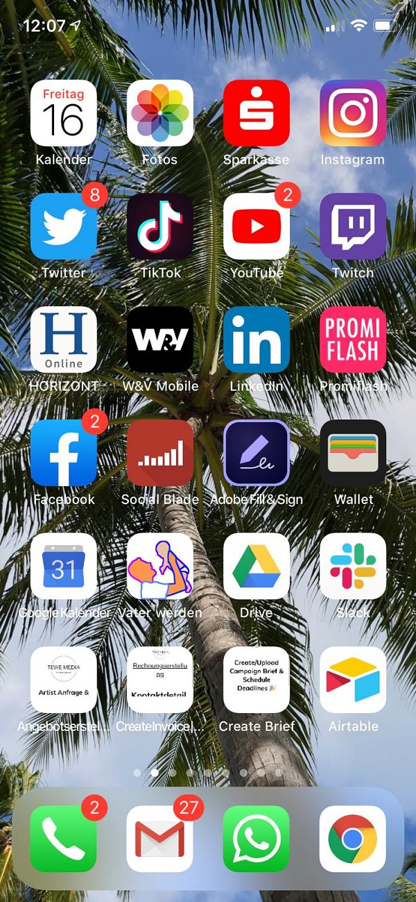 Kevin Tewe, Tewe Media, Homescreen, iPhone, Apple, Apps