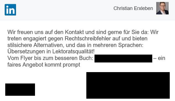 LinkedIn, LinkedIn-Kontaktanfrage, LinkedIn-Spam