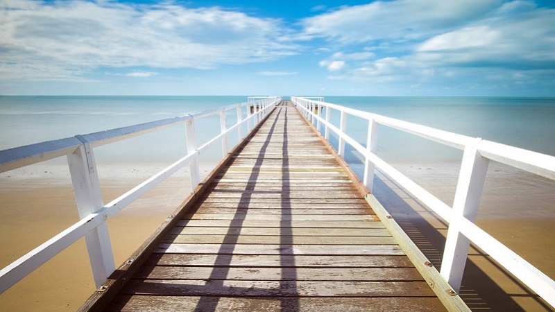 Pier, Meer, Strand, Sand, Urlaub, Sommer