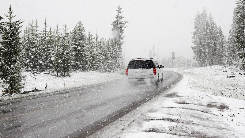 Schnee, Winter, Auto, Straße