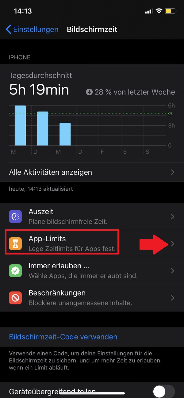 iPhone, Apple, App-Limit festlegen, App-Limits festlegen