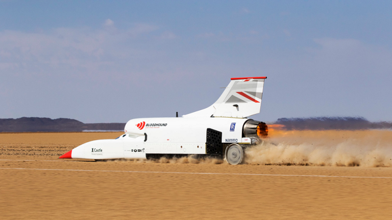 Bloodhound LSR Raketenfahrzeug, Kalahari, Superauto