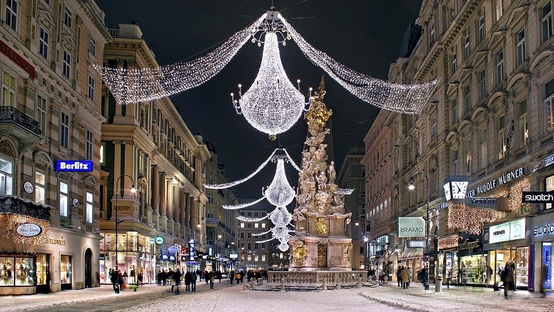 Innenstadt, Weihnachten, Weihnachtsbaum, Wien, stationärer Handel