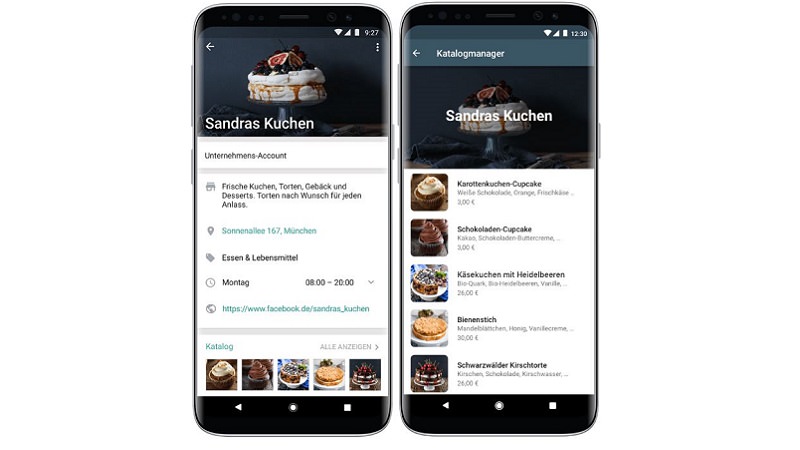 WhatsApp, WhatsApp-Warenkatalog, Messenger, Messenger-Marketing