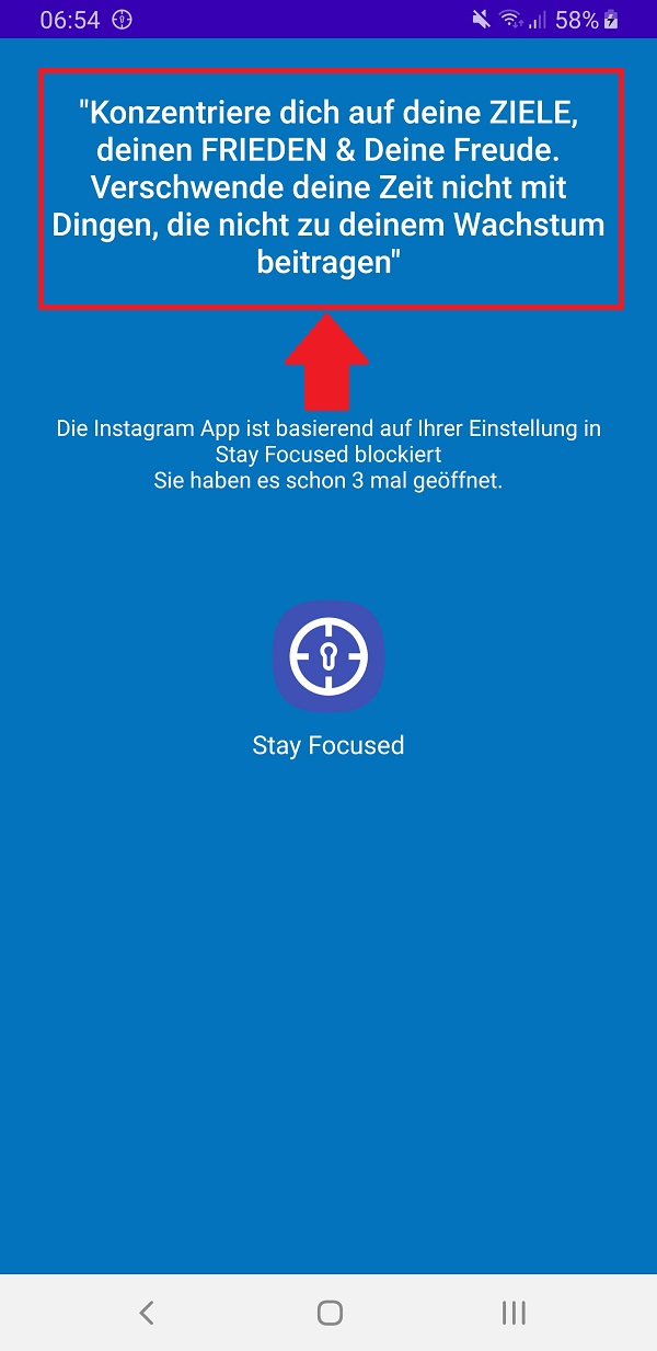 Android App-Limit einrichten, Android App Limit, Stay Focused