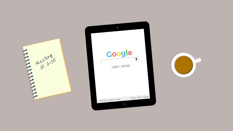 Google, Google Search, Google auf Tablet